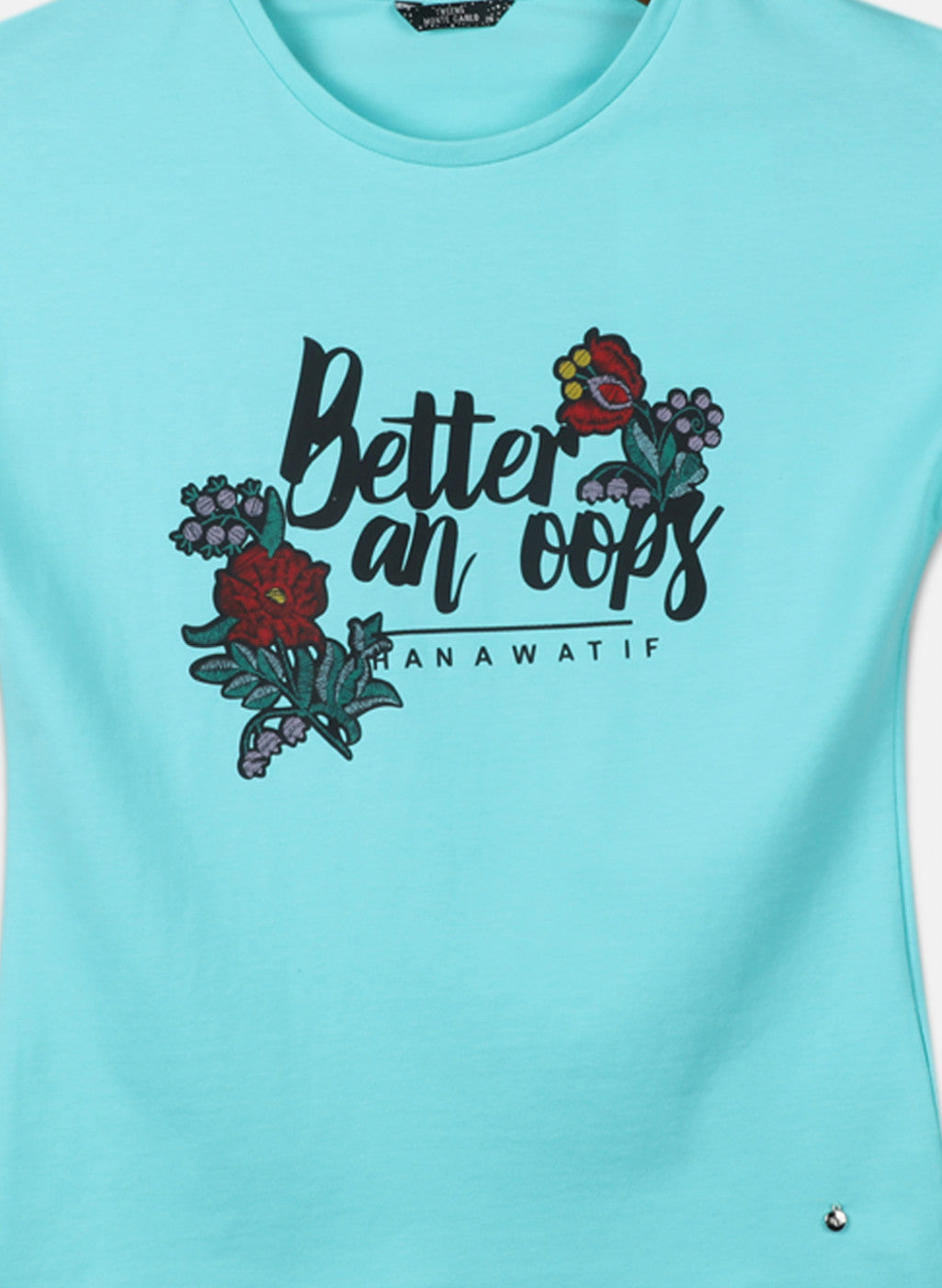 Girls Blue Printed Top