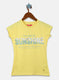 Girls Yellow Printed Top
