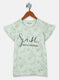 Girls Green Printed Top