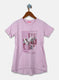 Girls Purple Printed Top