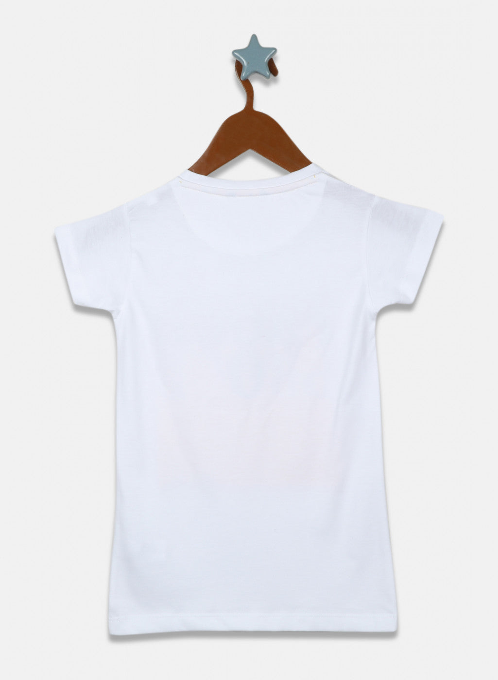 Girls White & Yellow Printed Lower Set