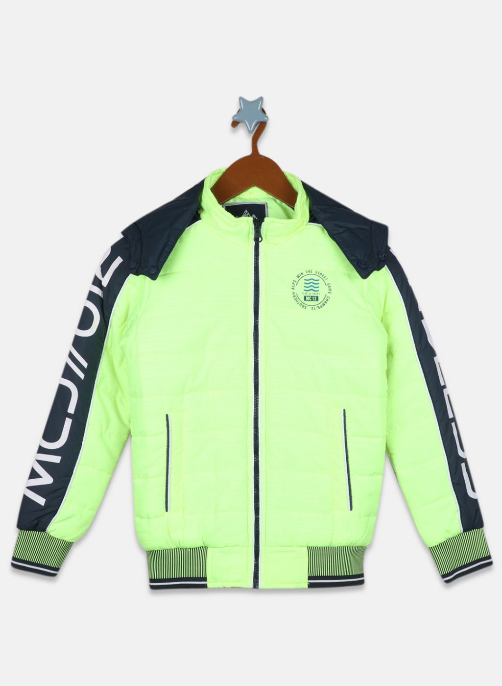 Boys Green Solid Jacket