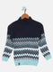 Boys NAvy Blue Zig-Zag Pullover