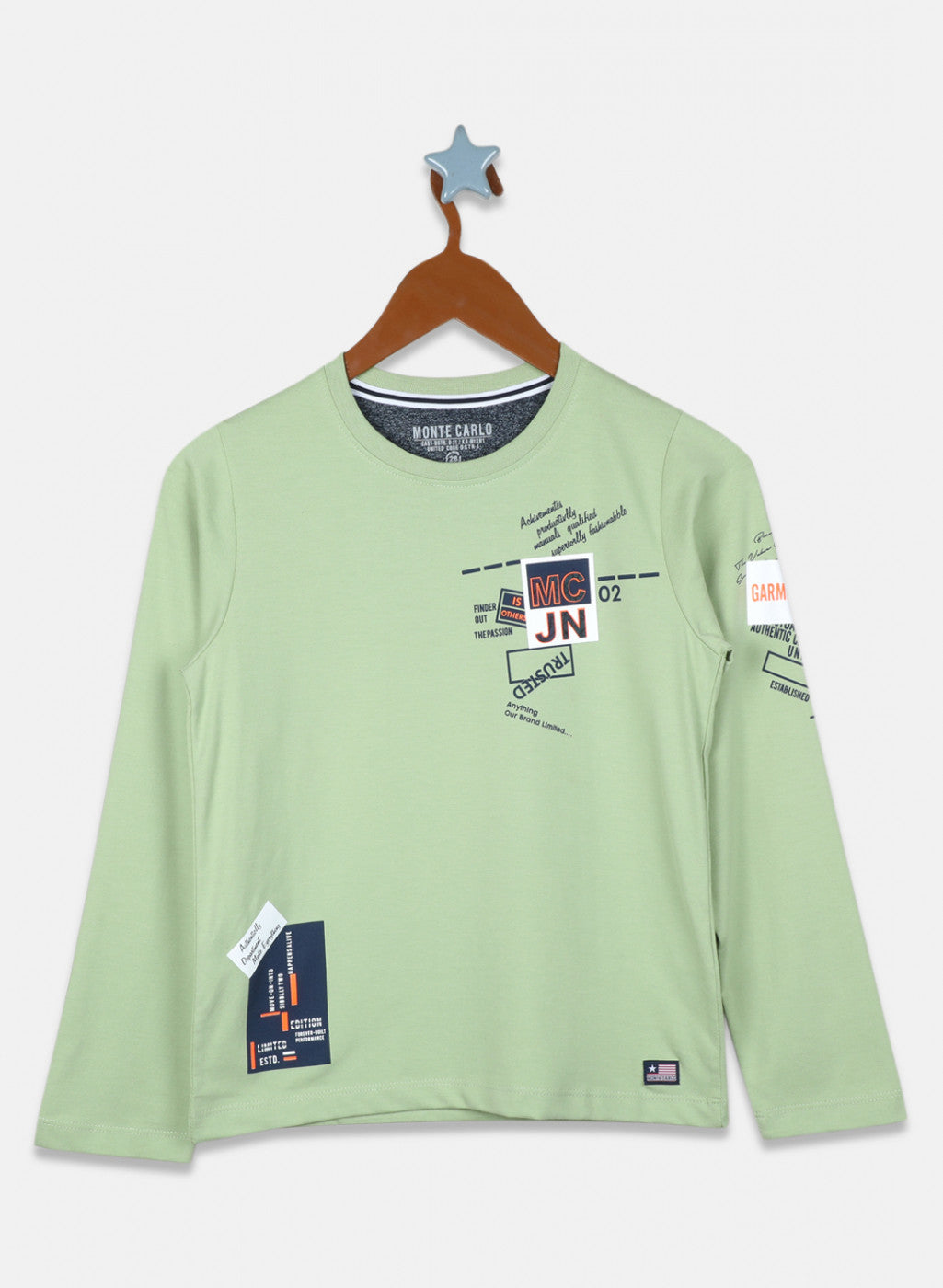 Boys Green Printed T-Shirt