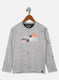 Boys Grey Printed T-Shirt