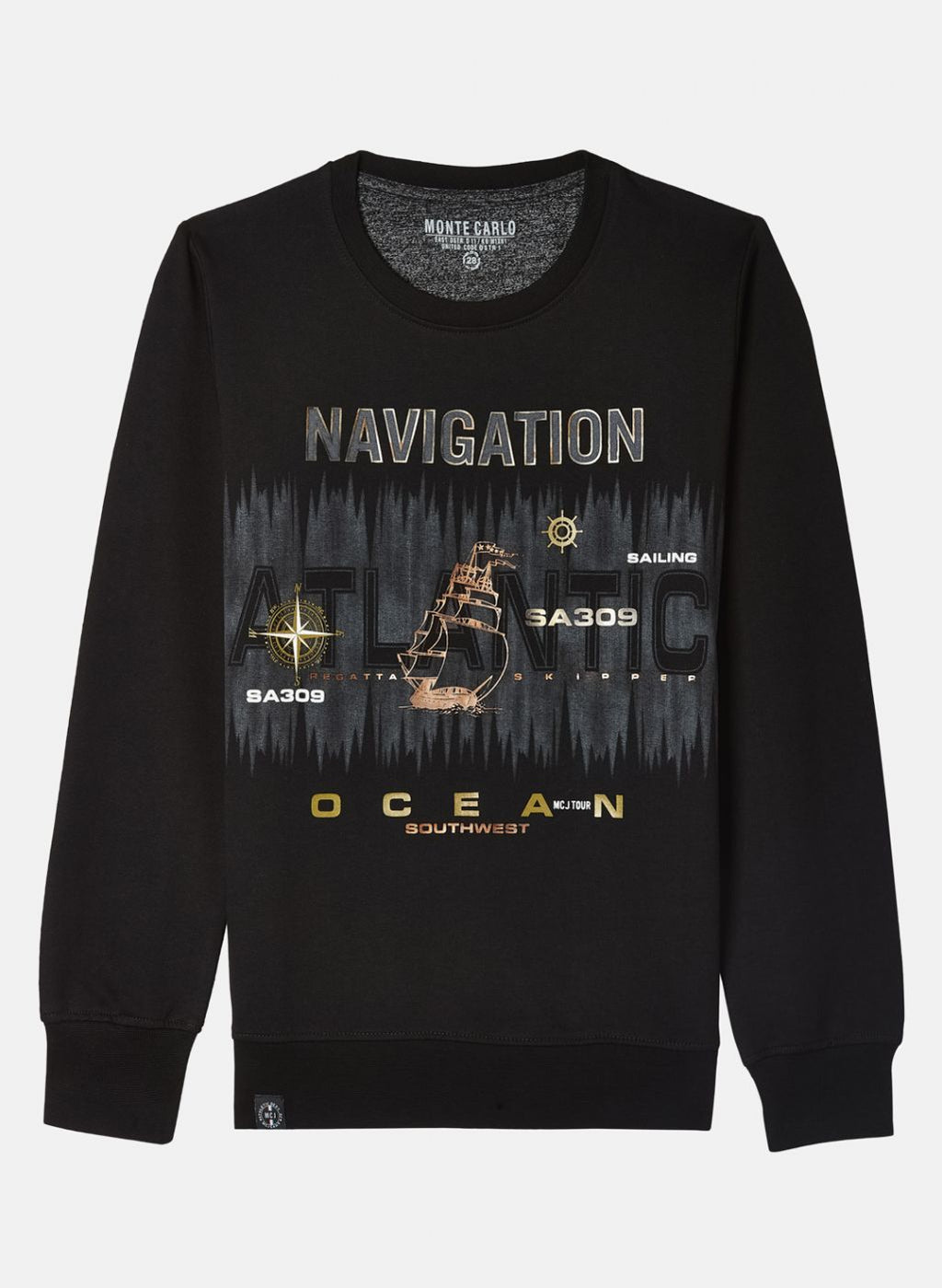 Boys Black Printed Sweatshirt