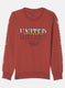 Boys Rust Orange Printed Sweatshirt