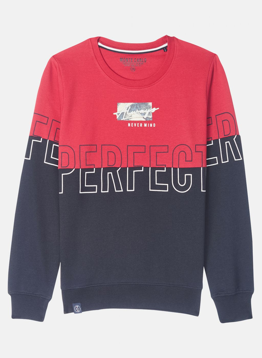 Boys Red Printed Sweatshirt