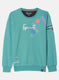 Boys Green Printed Sweatshirt