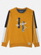 Boys Mustard Printed Sweatshirt