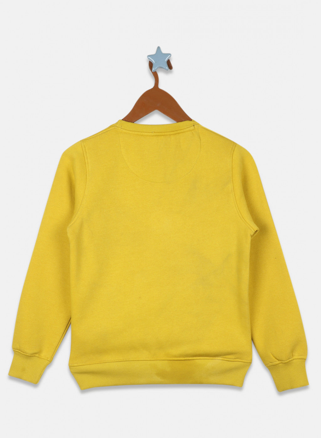 Boys Yellow Printed Sweatshirt