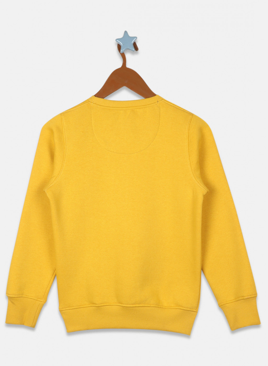 Boys Mustard Printed Sweatshirt