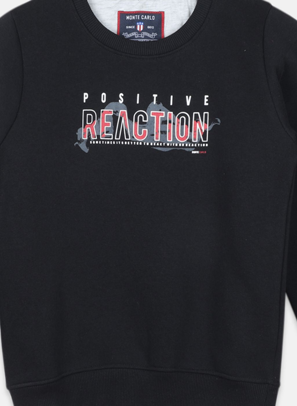 Boys Black Printed Sweatshirt