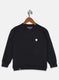 Boys Black Solid Sweatshirt