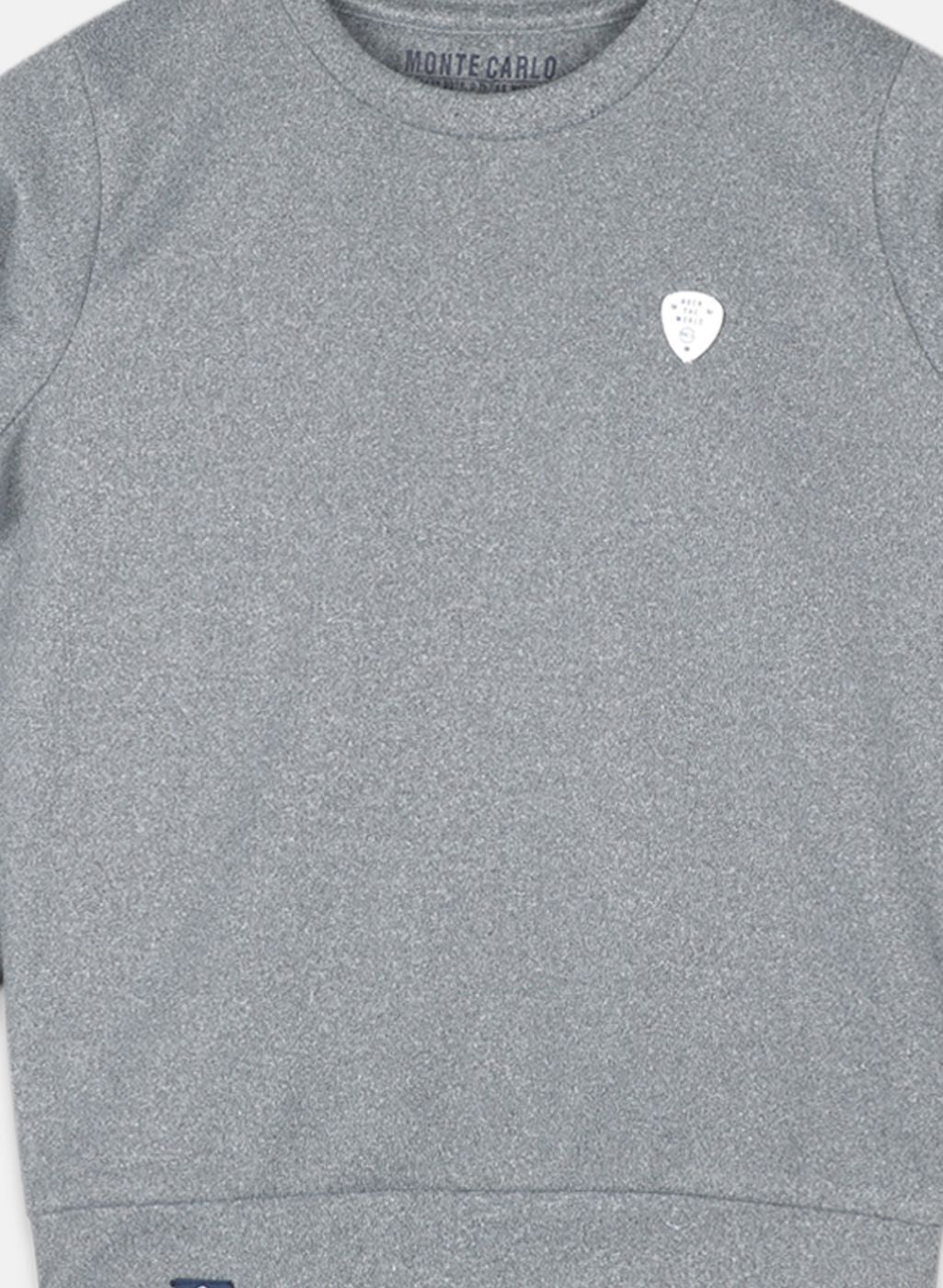 Boys Grey Solid Sweatshirt