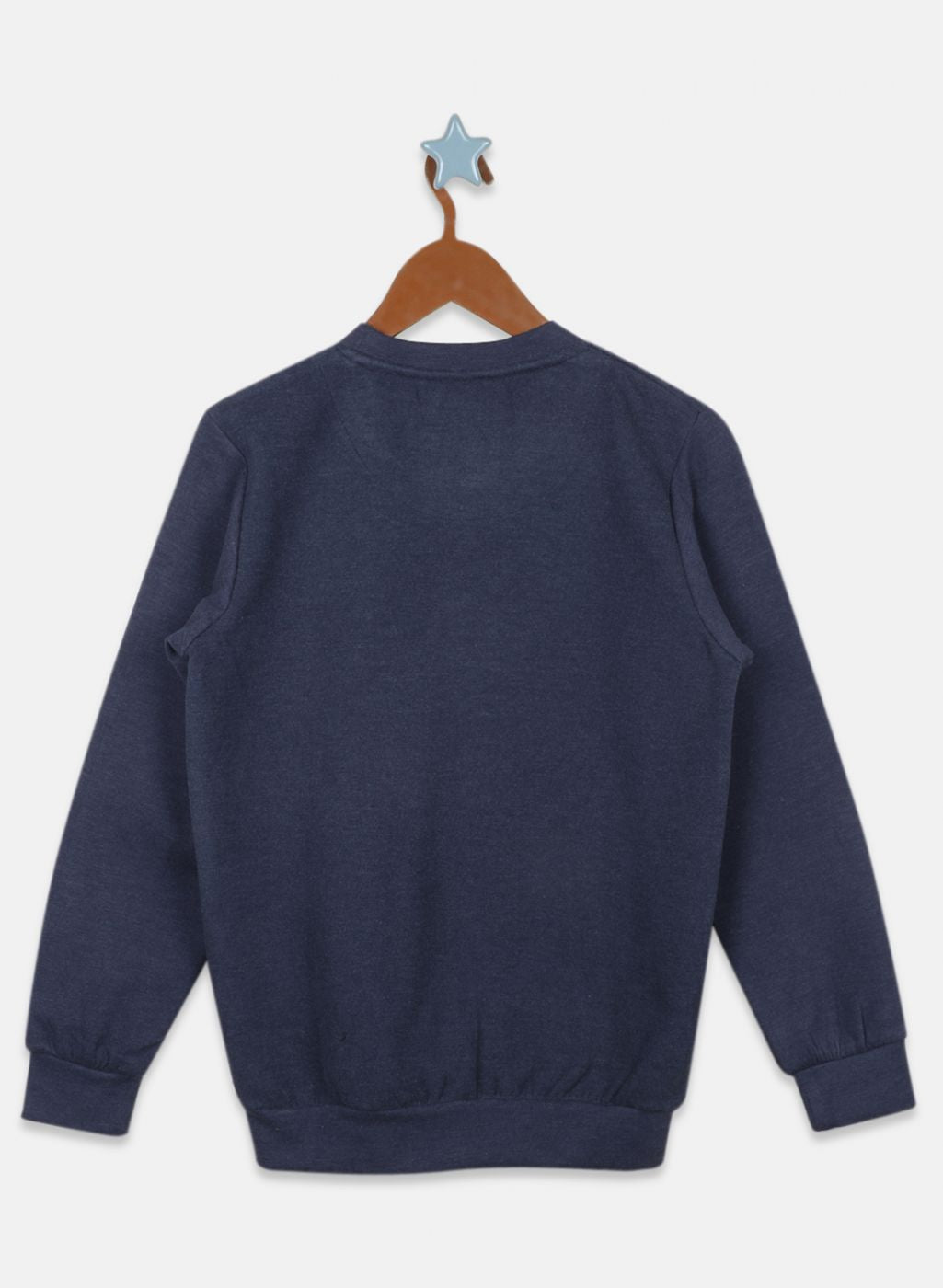 Boys NAvy Blue Solid Sweatshirt