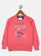 Boys Peach Printed Sweatshirt