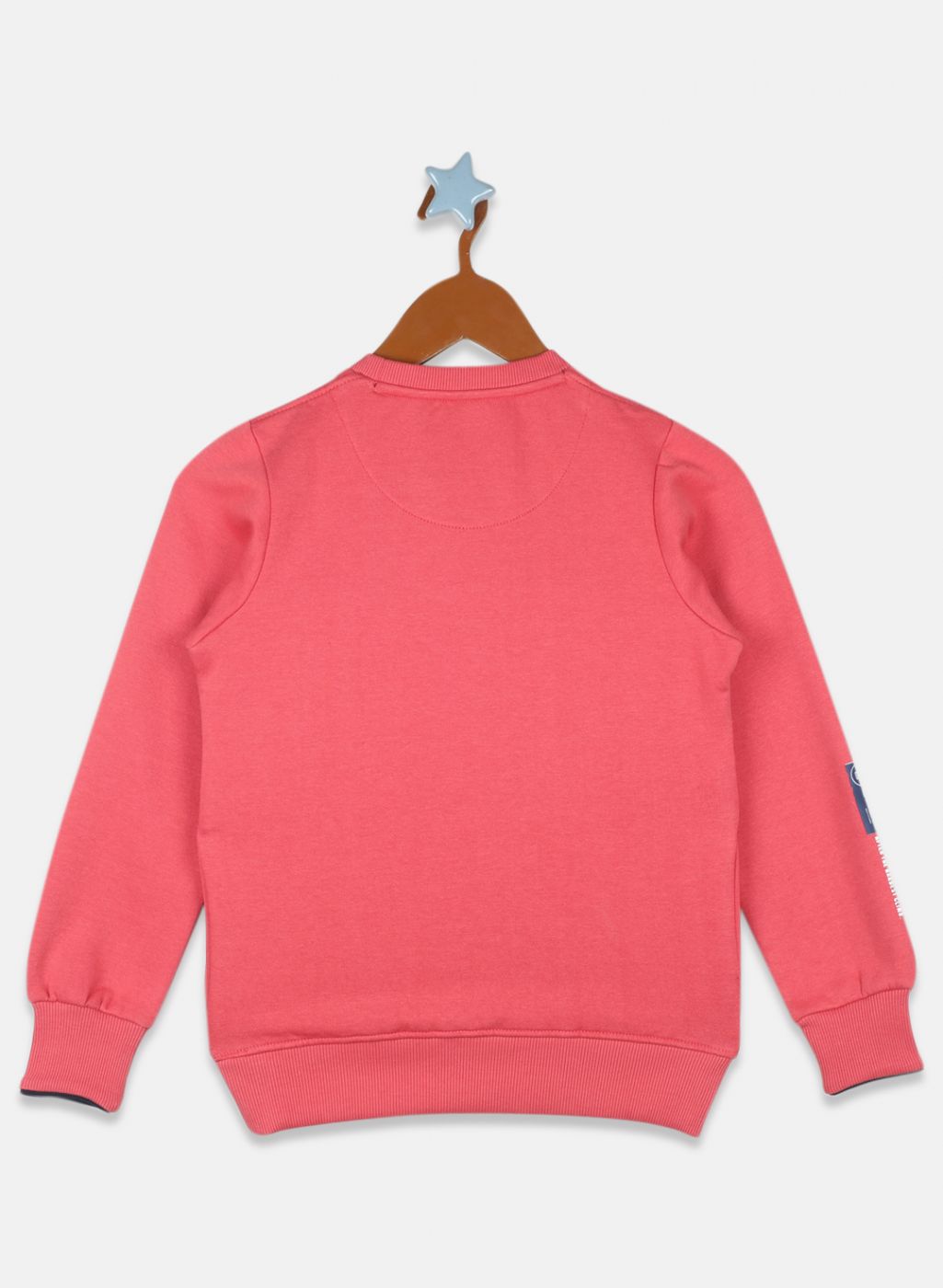 Boys Peach Printed Sweatshirt