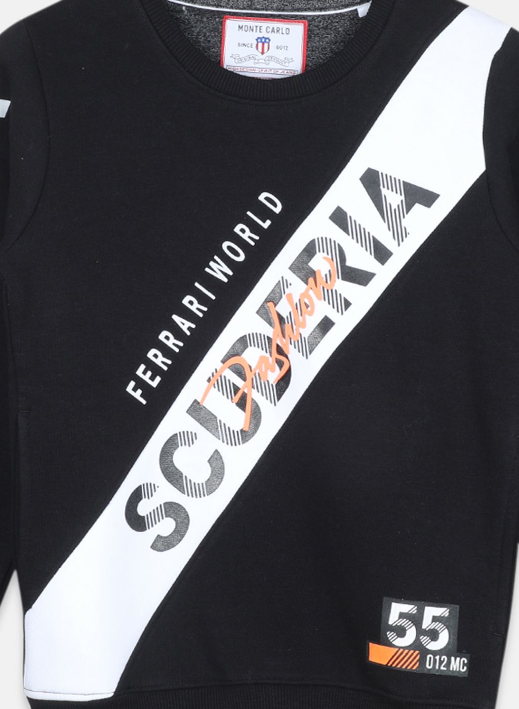 Boys Black Printed Sweatshirt