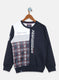 Boys NAvy Blue Printed Sweatshirt