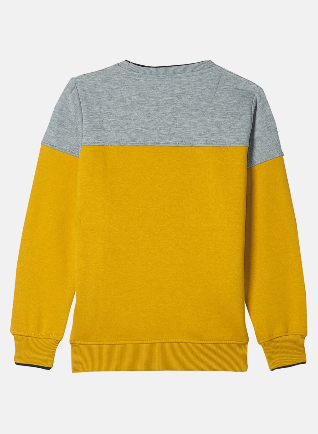 Boys Mustard Printed Sweatshirt