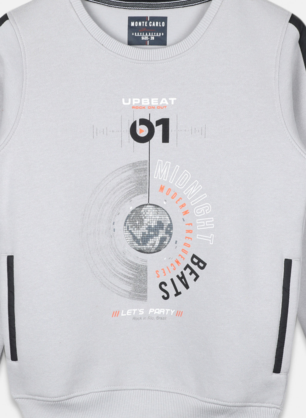 Boys Grey Printed Sweatshirt