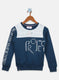 Boys Blue Printed Sweatshirt