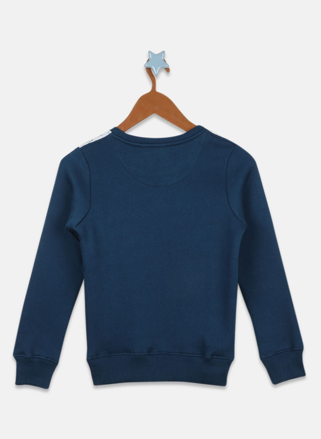 Boys Blue Printed Sweatshirt