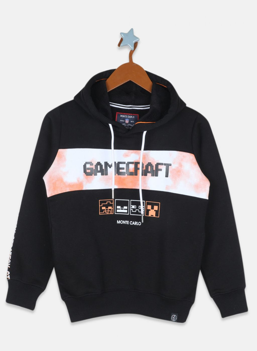 Boys Black Printed Sweatshirt