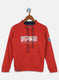 Boys Orange Printed Sweatshirt