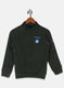 Boys Olive Printed Sweatshirt