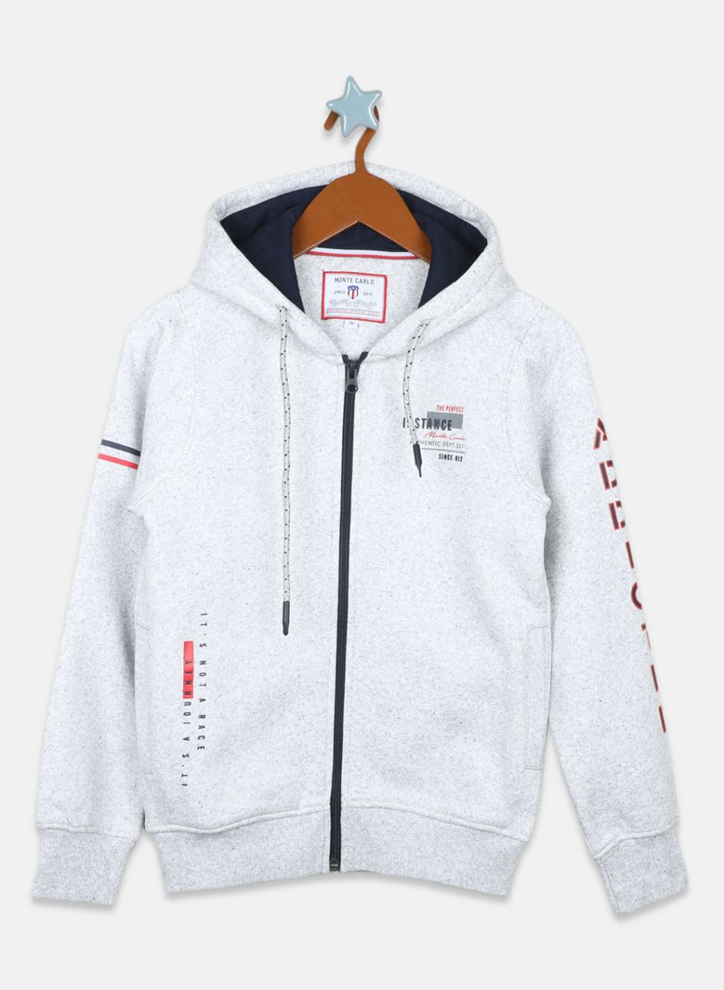 Boys Grey Printed Sweatshirt