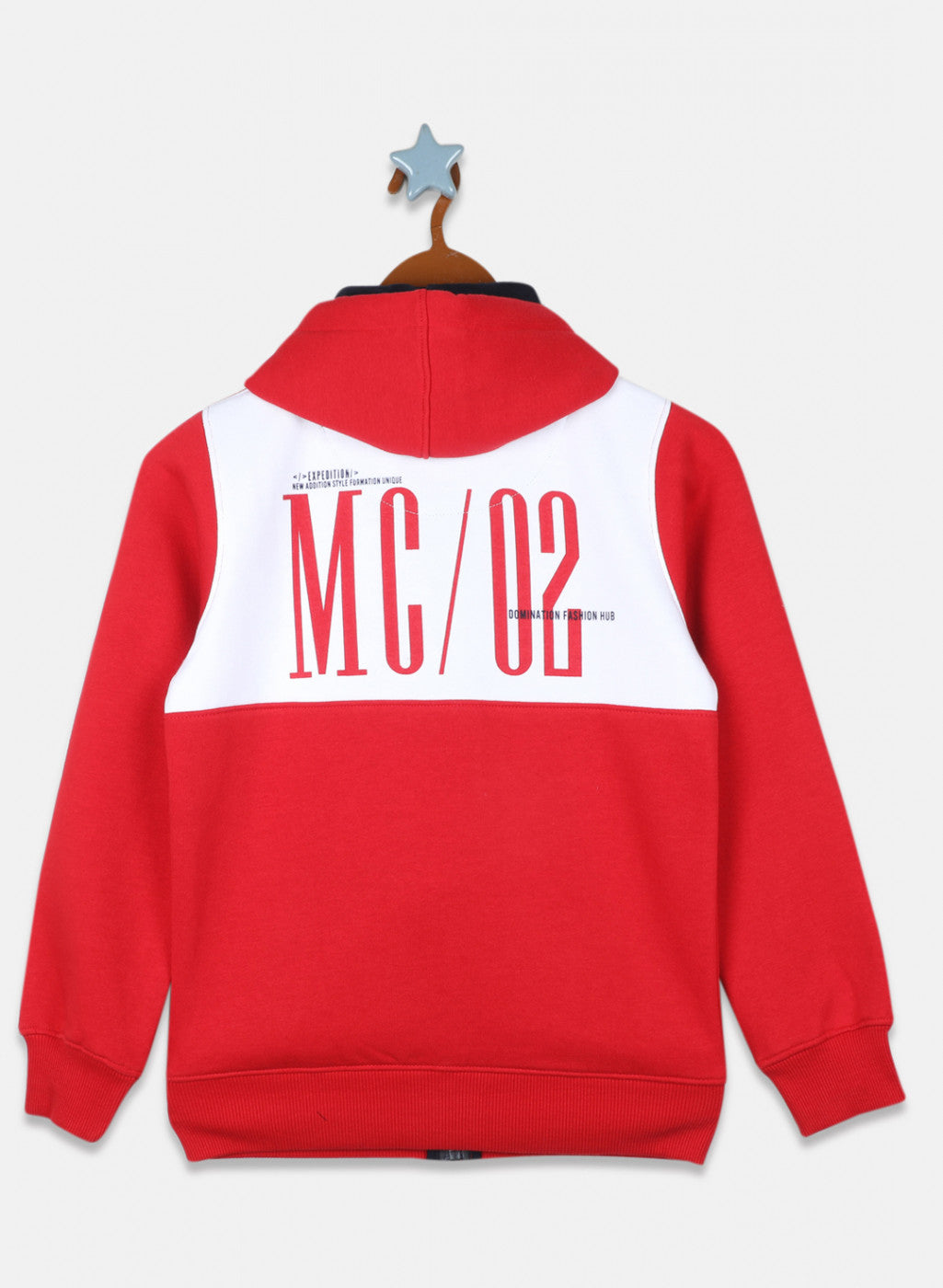 Boys Red Printed Sweatshirt