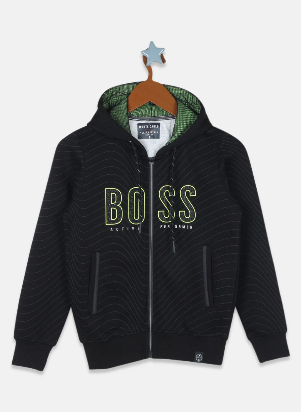 Boys Black Printed Sweatshirt