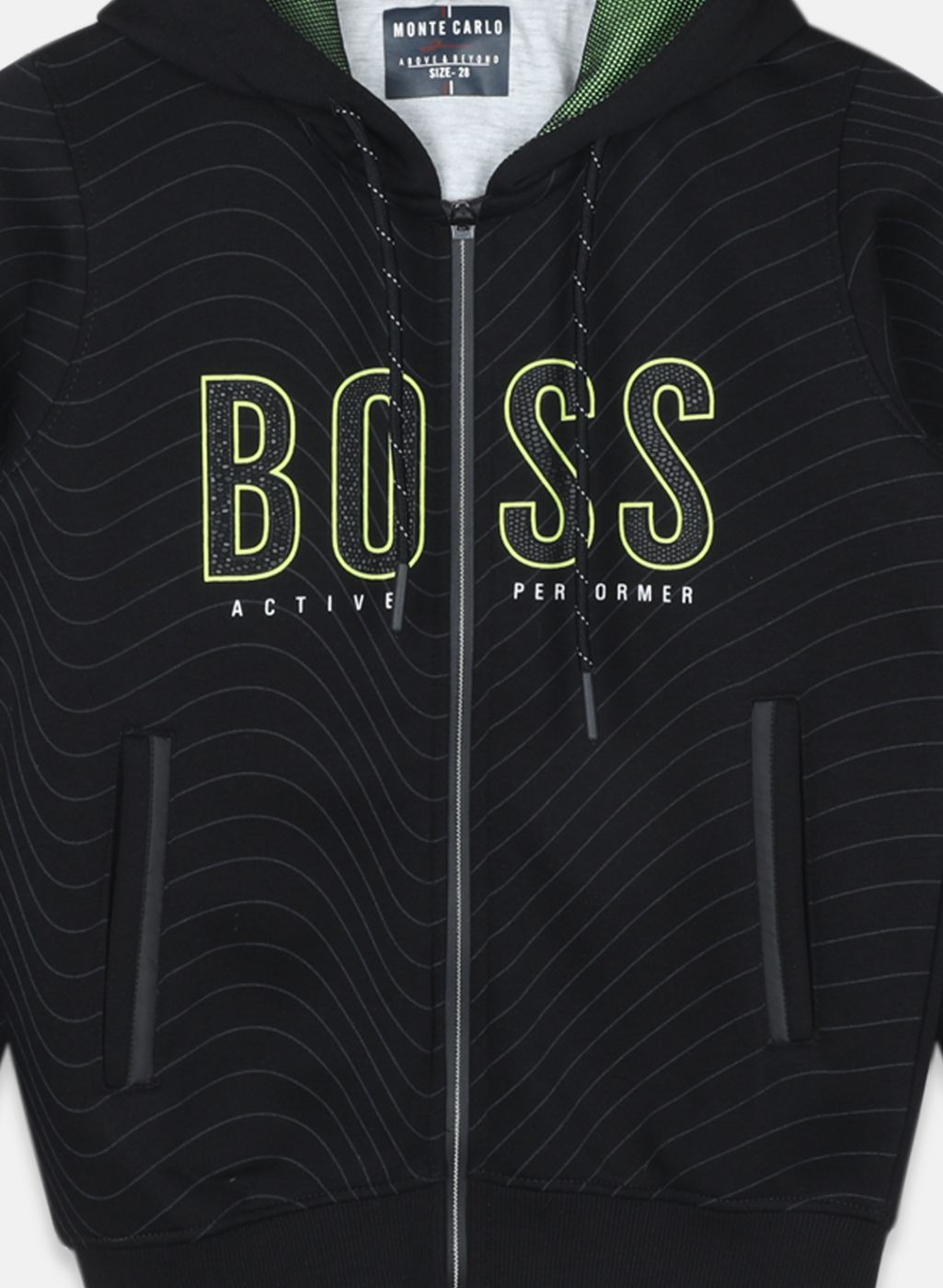 Boys Black Printed Sweatshirt