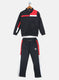 Boys Black Printed Tracksuit