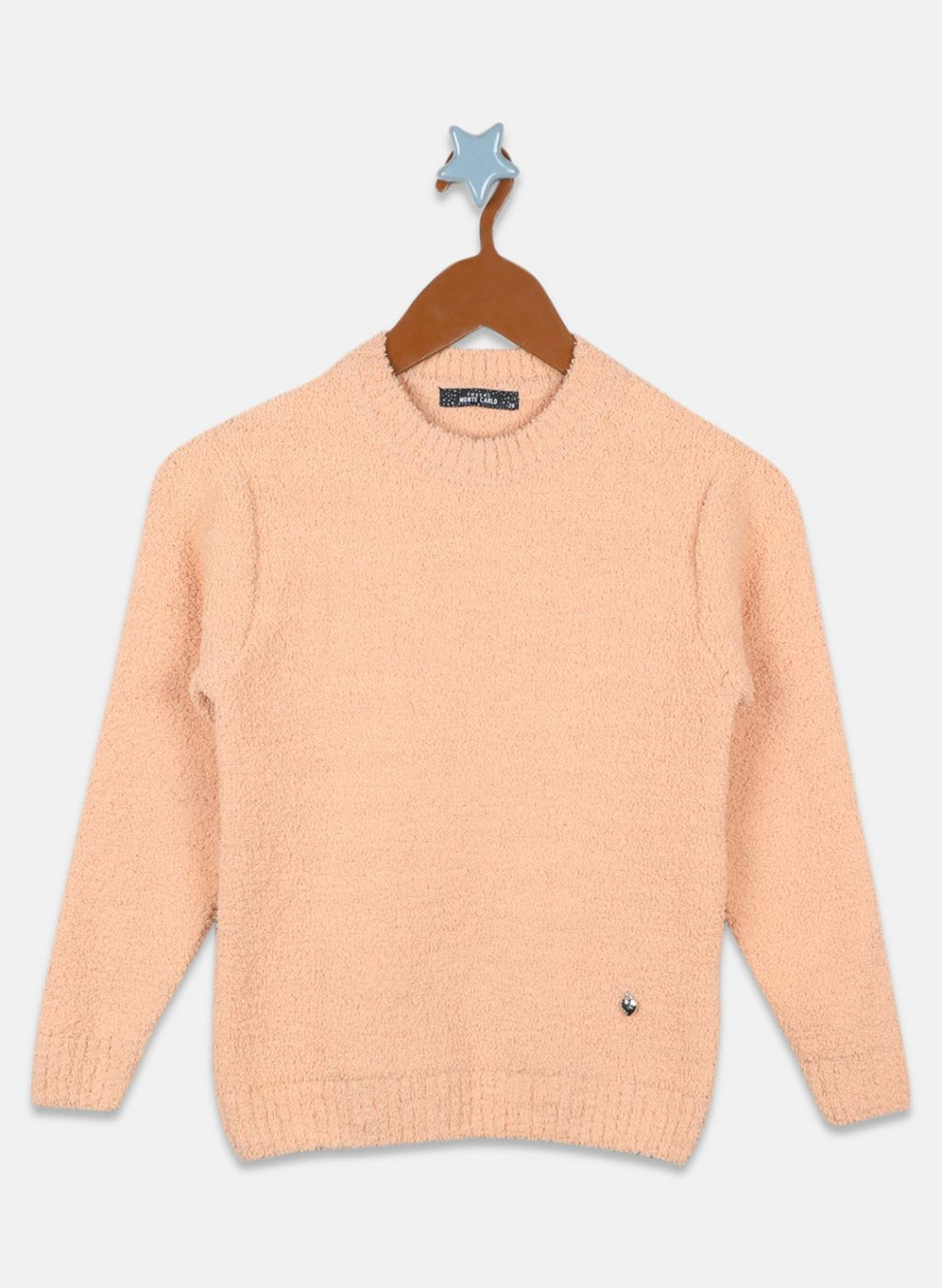 Girls Peach Solid Top