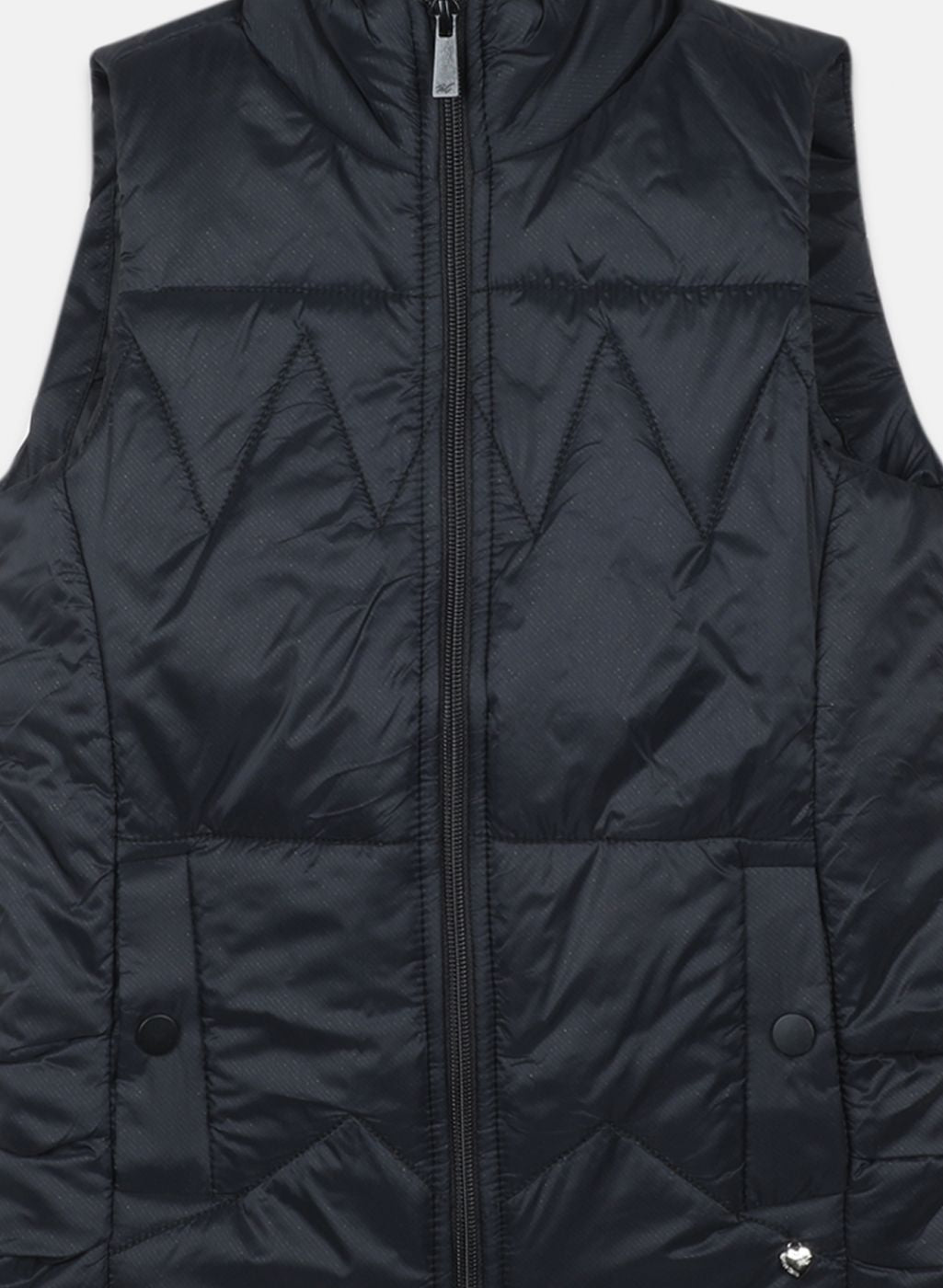 Girls Black Solid Jacket