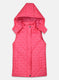 Girls Pink Solid Jacket