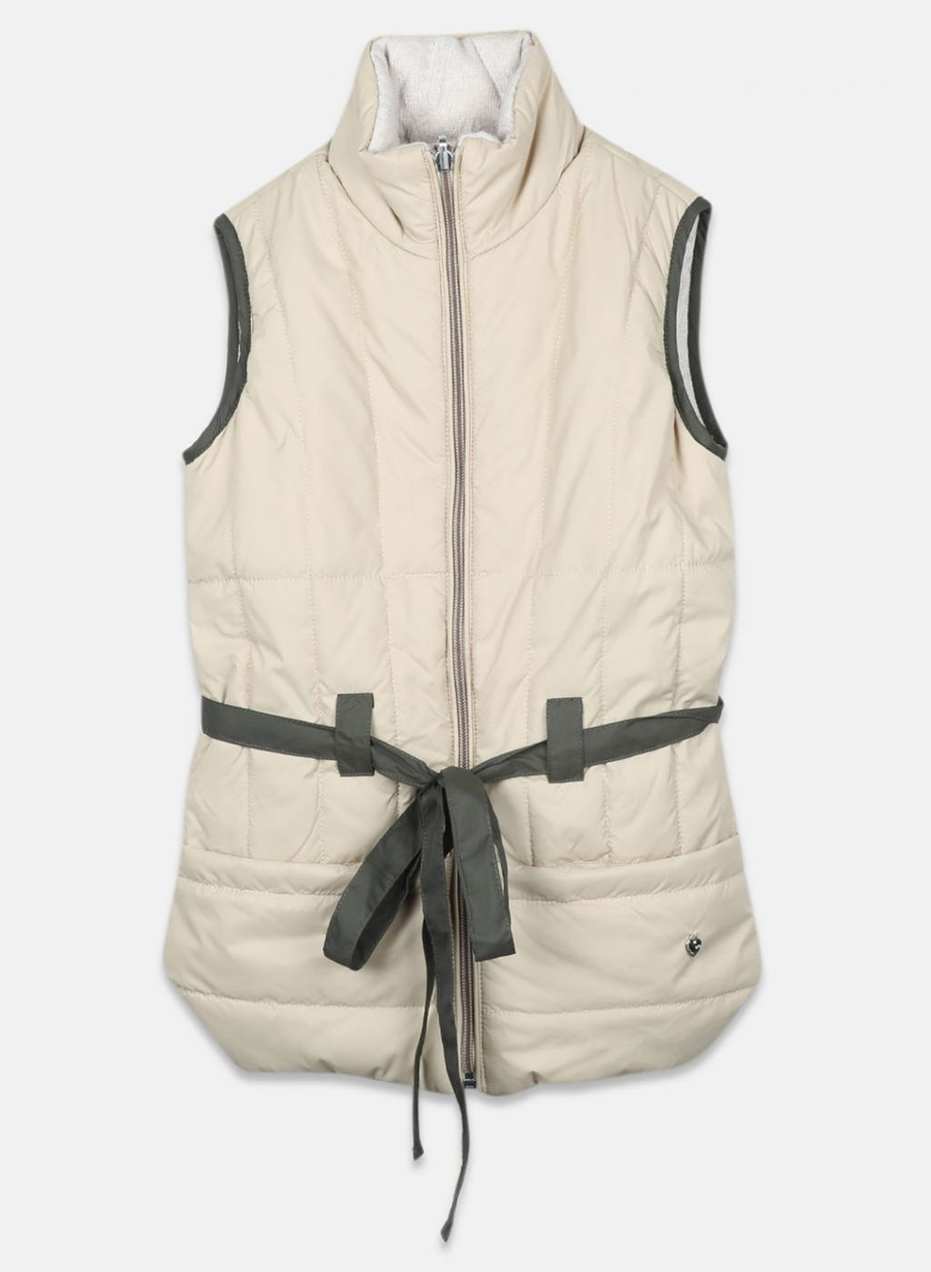 Girls Beige Solid Jacket