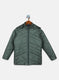 Girls Green Solid Jacket