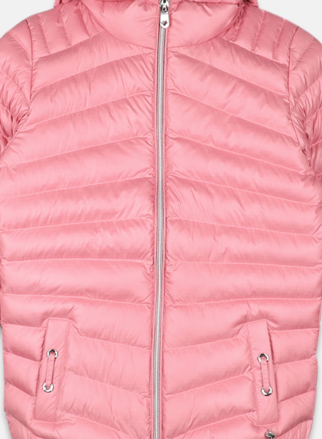 Girls Pink Solid Jacket