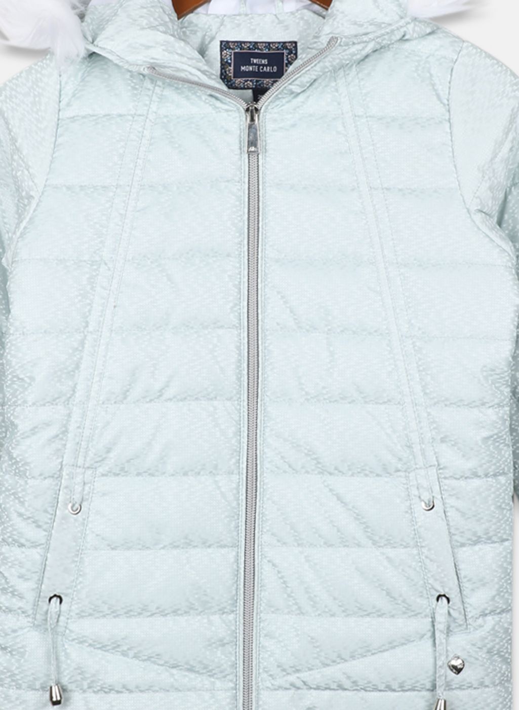 Girls Blue Printed Jacket