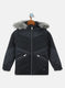 Girls Black Solid Jacket