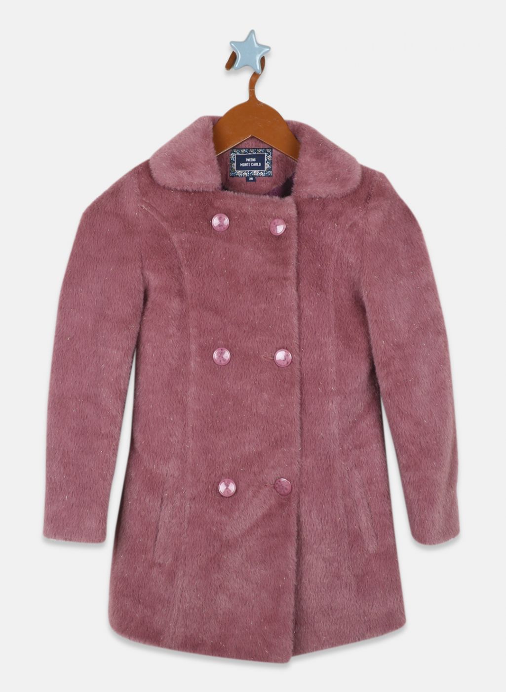 Girls Purple Solid Coat
