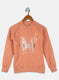 Girls Rust Orange Printed Sweatshirt