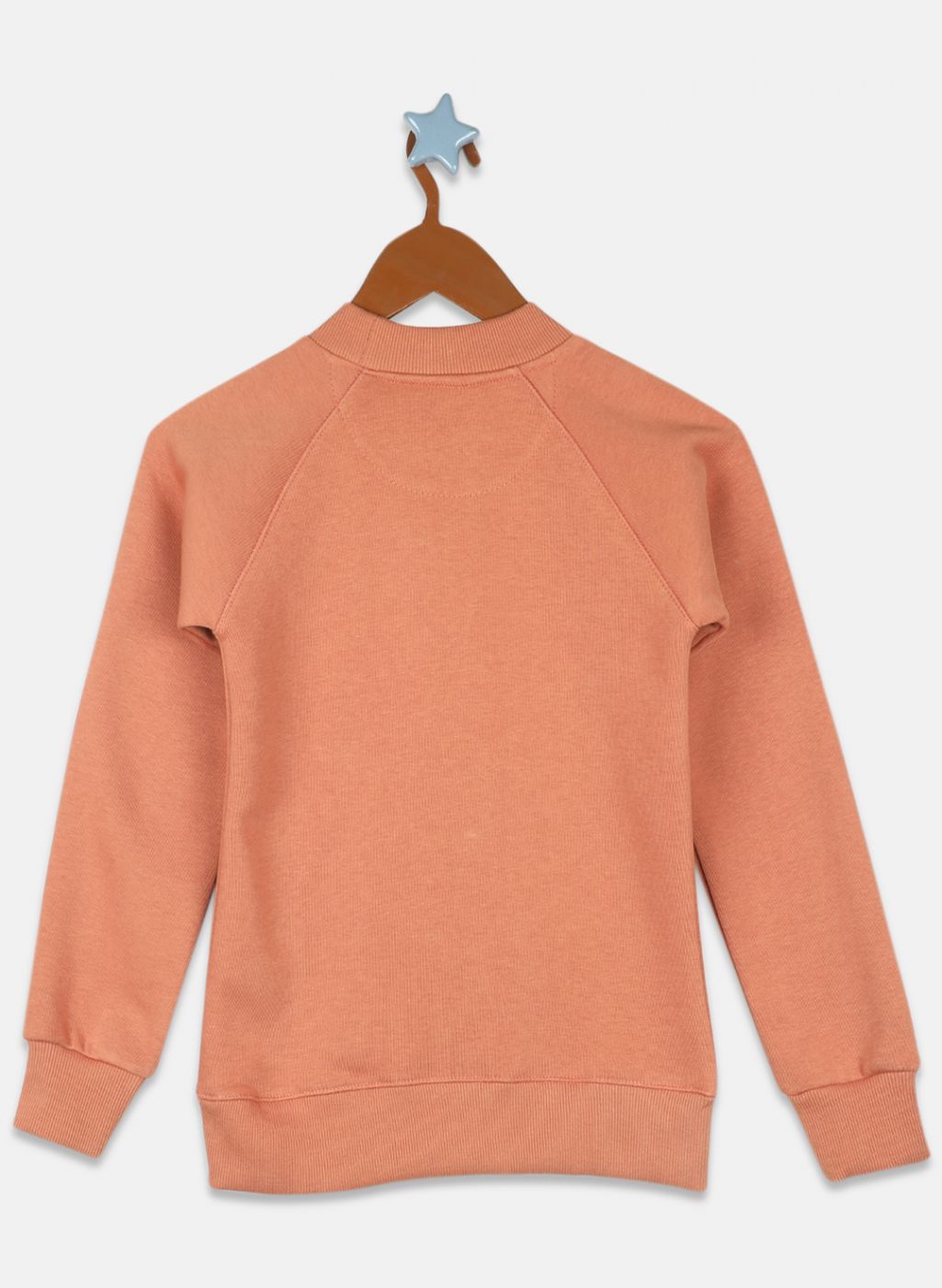 Girls Rust Orange Printed Sweatshirt