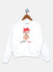 Girls Off White Printed Sweatshirt