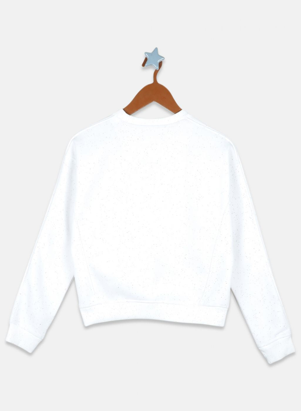 Girls Off White Printed Sweatshirt