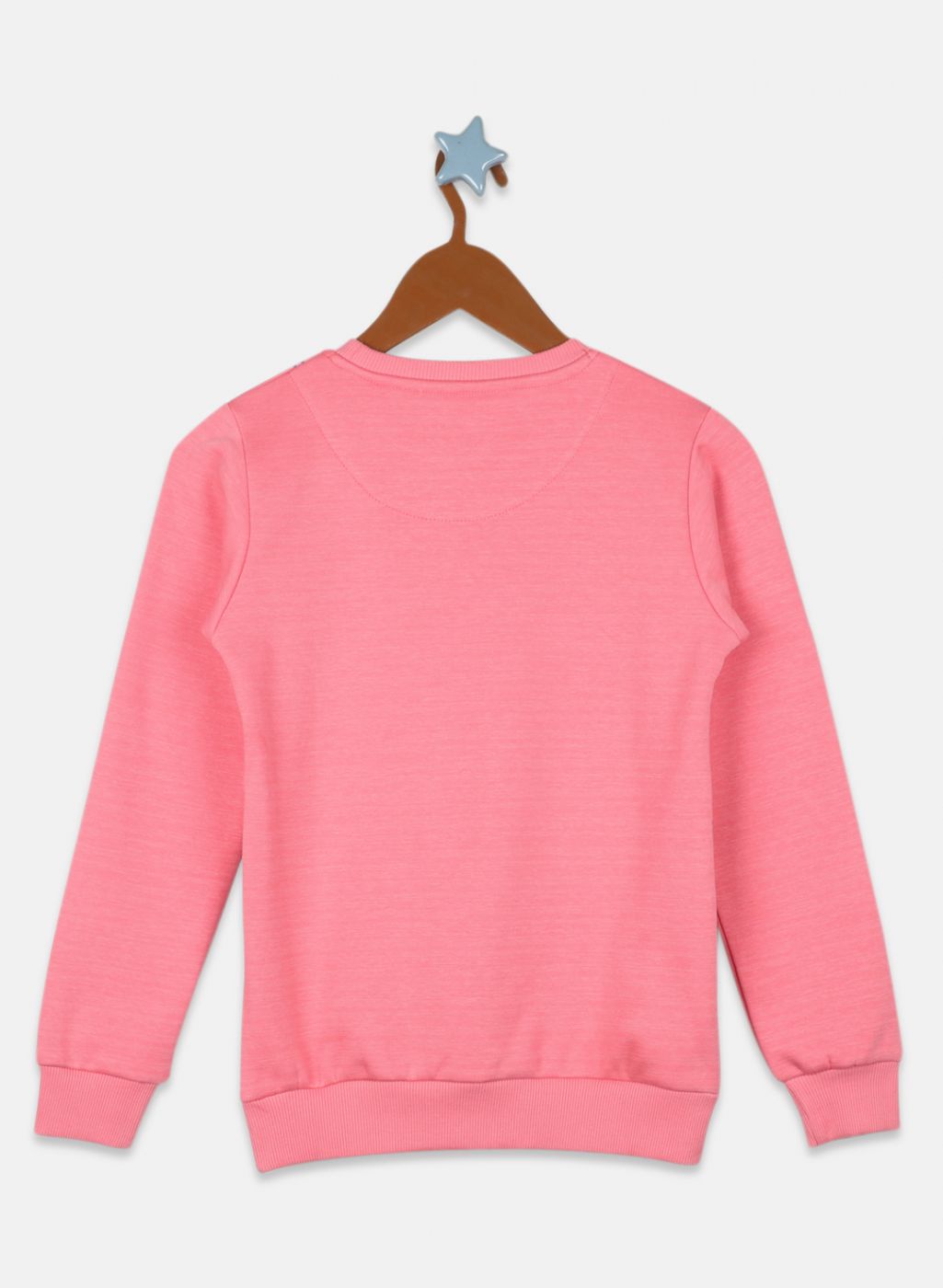 Girls Pink Printed Sweatshirt
